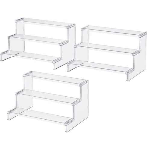 Lifewit Perfume Organizer, Cupcake Stand, Tool-Free Assembly, Plastic Display Shelf for Vanity,Room Décor, Bedroom Storage Organization, 3 Tier 9 Inch, 1 Pcs in Saudi Arabia