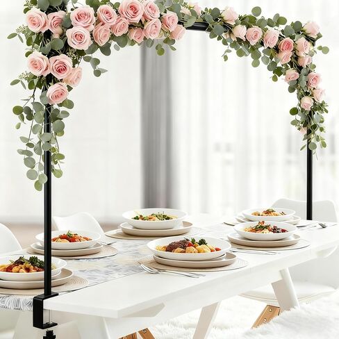 Over The Table Rod Stand with Clamps,Adjustable 32.7"-98.4'' Length 33.5"-47.2" Height,Table Stands for Decoration, for Halloween Christmas Party Wedding Anniversary Decoration,Gold in Saudi Arabia