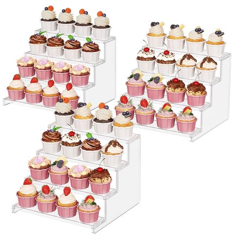 Lifewit Perfume Organizer, Cupcake Stand, Tool-Free Assembly, Plastic Display Shelf for Vanity,Room Décor, Bedroom Storage Organization, 3 Tier 9 Inch, 1 Pcs in Saudi Arabia