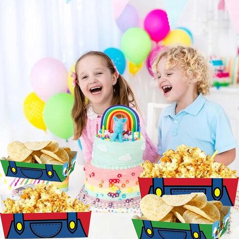 24pcs Video Games Paper Food Trays Cartoon Game Birthday Party Supplies Disposable Paper Snack Bowl for Birthday Decoration in Kuwait