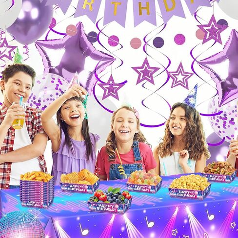 24 Pcs Kpop Party Decorations, Disposable Paper Food Trays Popcorn Snack Boats (5.3×3.7×1.8inch) for Kpop Music Theme Birthday Supplies in Saudi Arabia