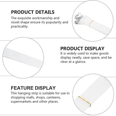 minkissy 8pcs 50cm Folding Merchandising Hanging Strips with S Hooks, Retail Display Hanging Strip for Snack Organization and Supermarket Display in Saudi Arabia