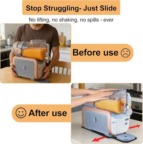 Sliding Pad for Ninja Slushy Max Accessories FS605 Series, No-Lift Daily Cleaning & Easy Refill, Turns 30lb Machine into Smooth Sliding Appliance, Japanese Silicone Anti-Slip Protector in Kuwait