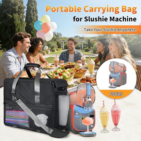 حقيبة حمل لملحقات Ninja Slushie Machine Max FS605، حقيبة حمل لآلة Slushie FS605، حقيبة سفر مبطنة سميكة مع فتحة جانبية لسهولة الوصول in Kuwait