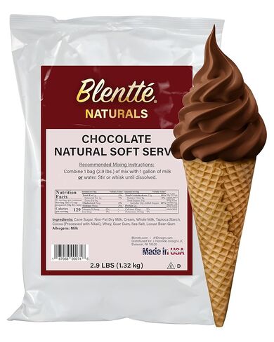 Blentte Soft Serve Ice Cream Mix - Natural Creamy Softserve Powder for Frozen Dessert Maker, Homemade Icecream, Gelato, or Yogurt - 4% Dairy Blend - Clean Label - Smooth Texture - Vanilla - 2.9 lbs in Saudi Arabia
