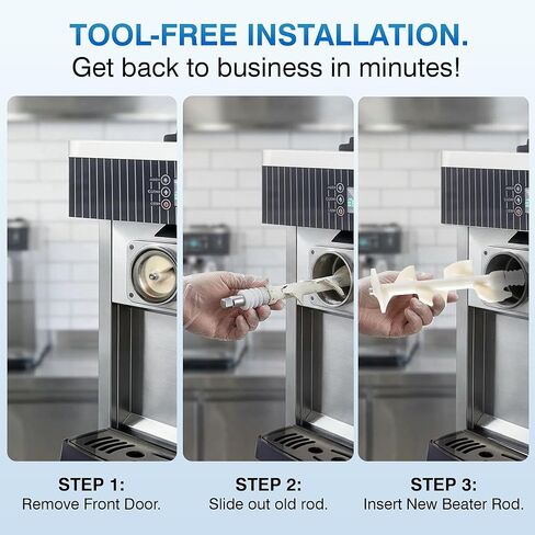 استبدال قضيب الخافق لآلة الآيس كريم الناعم المتوافق مع VEVOR وYIKAFU - مجموعة أوجير من الدرجة التجارية مع أنبوب إغلاق - أجزاء آمنة للطعام in Kuwait