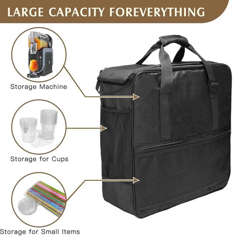 Carrying Bag for Ninja Slushie Machine FS301 & FS300 - Cover for Ninja Slushie - Side - Opening Design for Frozen Drink Maker - Thickly Padded for Protection - Accessories for Ninja Slushie Black in Saudi Arabia