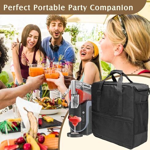 Carrying Bag for Ninja Slushie Machine FS301 & FS300 - Cover for Ninja Slushie - Side - Opening Design for Frozen Drink Maker - Thickly Padded for Protection - Accessories for Ninja Slushie Black in Saudi Arabia