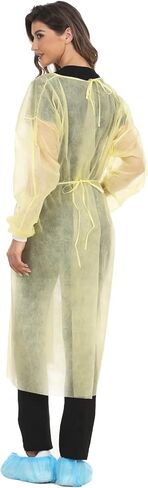 ثوب معزول للاستعمال مرة واحدة من مادة البولي بروبيلين مع أساور متماسكة وأكمام طويلة، عبوة من 15 قطعة in Kuwait