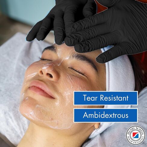 Henry Schein Criterion N200 Black Nitrile Exam Gloves – Latex-Free, Powder-Free, Chemo & Fentanyl-Tested, Textured Fingertips in Kuwait