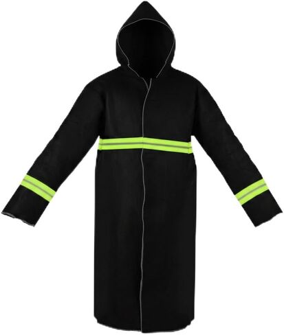 Fireproof Cloak 1832°F Heat Resistant Suit w/Reflective Stripes & Hood, Carbon Fiber Fireproof Suit for Home Factory in Kuwait