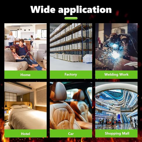 Fireproof Cloak 1832°F Heat Resistant Suit w/Reflective Stripes & Hood, Carbon Fiber Fireproof Suit for Home Factory in Kuwait