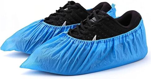 PRIME GUARD Hazmat PPE غطاء واقي يمكن التخلص منه مع خصر مرن ومعصمين وكاحلين مع قفازات وأحذية طويلة وقناع in Kuwait