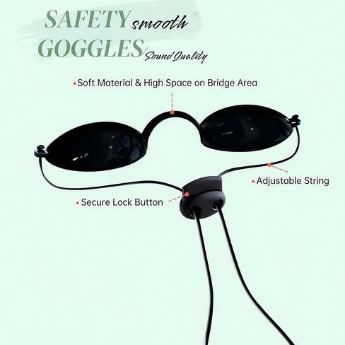 See-Through Safety Goggles Pack of 2, Transparent Safety Glasses for Tanning Use, and Half-clear Eye Protection, 2 Separate Storage Cases Included in Kuwait