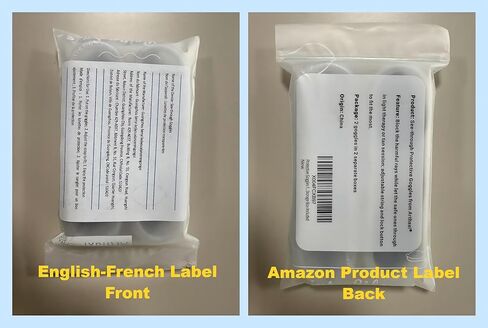See-Through Safety Goggles Pack of 2, Transparent Safety Glasses for Tanning Use, and Half-clear Eye Protection, 2 Separate Storage Cases Included in Kuwait