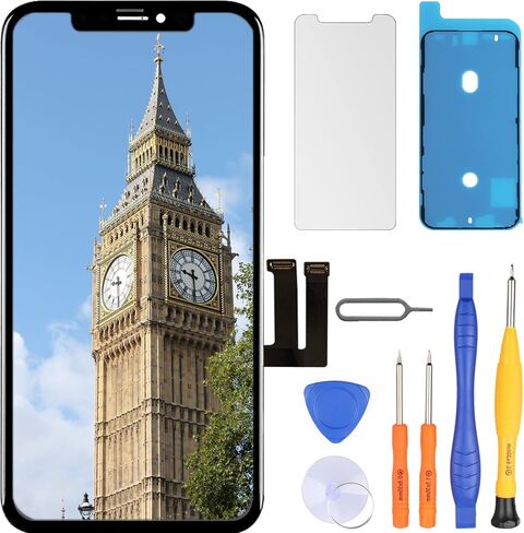 LL TRADER Screen Replacement for iPhone 11 LCD Retina 6.1'' FHD Display COF Touch Screen Digitizer with Repair Tool Kits, Waterproof Tape, Screen Protector(for Model A2111, A2223, A2221) in Kuwait