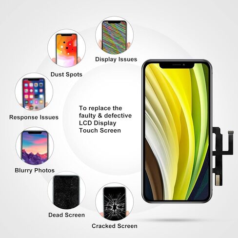 LL TRADER Screen Replacement for iPhone 11 LCD Retina 6.1'' FHD Display COF Touch Screen Digitizer with Repair Tool Kits, Waterproof Tape, Screen Protector(for Model A2111, A2223, A2221) in Kuwait