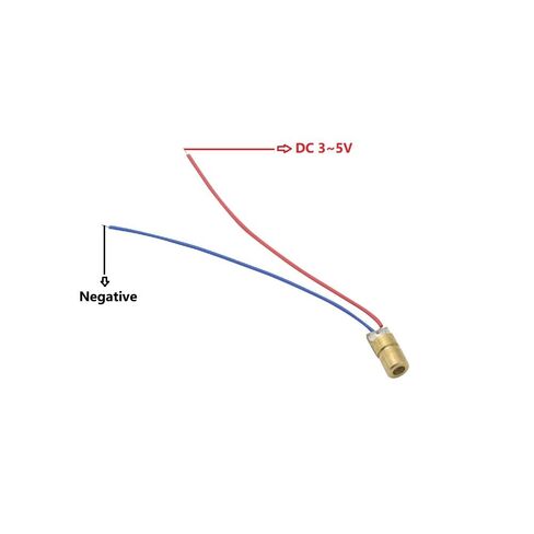 20pcs 3v~5V 650nm 5mW Red Dot Laser Head Red Laser Diode Laser Tube Head Outer Diameter 6mm with Leads in Saudi Arabia