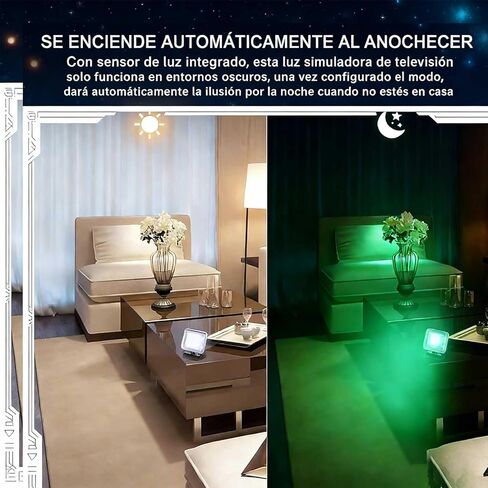 Simulator for Home Security - LED Light with Motion Sensor & Timer, 4 Lighting Modes, Anti-Explosion Deterrent to Protect Your House from Burglary in Saudi Arabia