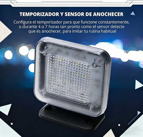 Simulator for Home Security - LED Light with Motion Sensor & Timer, 4 Lighting Modes, Anti-Explosion Deterrent to Protect Your House from Burglary in Saudi Arabia