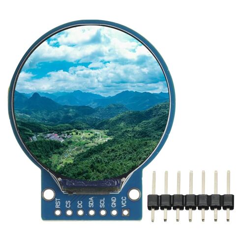 شاشة TFT 1.28 بوصة IPS TFT وحدة عرض LCD مستديرة RGB 240 * 240 GC9A01 سائق 4 واجهة SPI سلكية in Kuwait