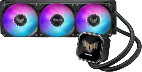 شاشة ASUS TUF Gaming LC III 360 ARGB LCD مع مراوح ثلاثية مدمجة ومثبتة مسبقًا مصممة لتدفق الهواء العالي والضغط الثابت؛ شاشة LCD مقاس 2.8 بوصة لمراقبة الأجهزة وصور GIF مخصصة ومقاطع فيديو MP4 in Saudi Arabia