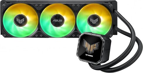 شاشة ASUS TUF Gaming LC III 360 ARGB LCD مع مراوح ثلاثية مدمجة ومثبتة مسبقًا مصممة لتدفق الهواء العالي والضغط الثابت؛ شاشة LCD مقاس 2.8 بوصة لمراقبة الأجهزة وصور GIF مخصصة ومقاطع فيديو MP4 in Saudi Arabia