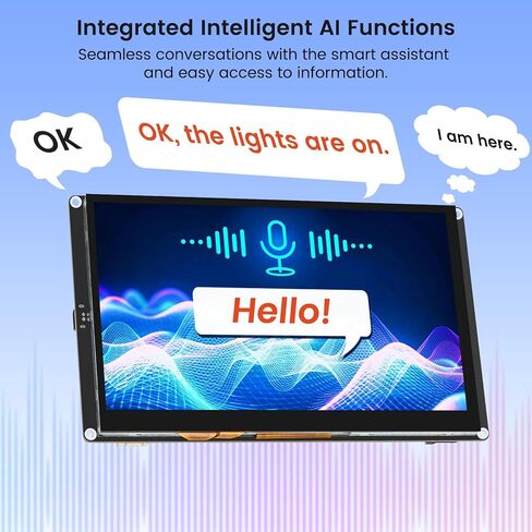 ELECROW ESP32 Display 800×480, 5" HMI Advanced ESP32 IPS Touch Display, Support AI Speech Interaction, 32-Bit LX7 Dual-Core Processor, Up to 240MHz, Compatible with Arduino, ESP-IDF and LVGL in Saudi Arabia