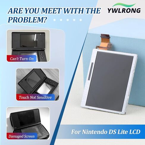 YWLRONG for Nintendo DS Lite Bottom LCD Display and Touch Screen Replacement for Nintendo DS Lite DSL NDSL Screen Digitizer Glass Repair Assembly Accessories Part with Repair Tools in Kuwait