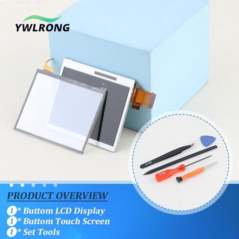 YWLRONG for Nintendo DS Lite Bottom LCD Display and Touch Screen Replacement for Nintendo DS Lite DSL NDSL Screen Digitizer Glass Repair Assembly Accessories Part with Repair Tools in Kuwait