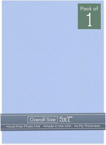 Countryarthouse Baby Blue Acid Free 5x7 لوحة دعم - لوحة حصيرة غير مألوفة - ورقة واحدة in Kuwait
