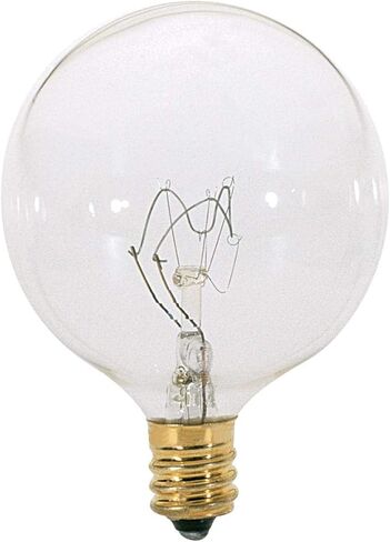 Satco S3822 25 Watt G16 1/2 Incandescent 232 Lumens 2700K Warm White 25 Pack California Compliant in Saudi Arabia