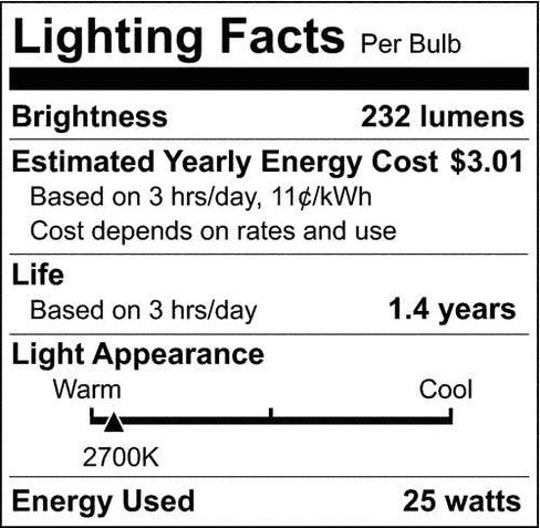 Satco S3822 25 Watt G16 1/2 Incandescent 232 Lumens 2700K Warm White 25 Pack California Compliant in Saudi Arabia