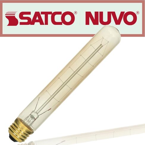 Satco 60 Watt T9 Incandescent; Clear; 3000 Average Rated Hours; 230 Lumens; Medium Base; 120 Volt for Pendant Lighting Fixtures, Decorative for Dining Room, Studio, Lounge, Restaurants (6 Pack) in Saudi Arabia