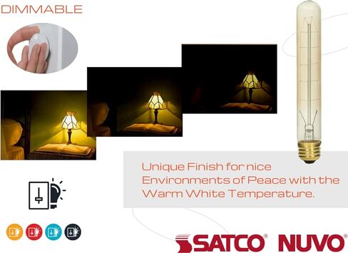 Satco 60 Watt T9 Incandescent; Clear; 3000 Average Rated Hours; 230 Lumens; Medium Base; 120 Volt for Pendant Lighting Fixtures, Decorative for Dining Room, Studio, Lounge, Restaurants (6 Pack) in Saudi Arabia