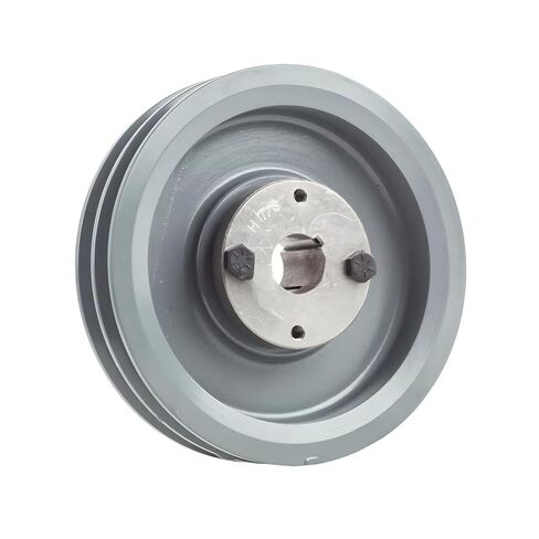 ضاغط 2AK61H/H-7/8 بكرة أخدود مزدوجة 6 بوصة - لجزء نقل الطاقة الميكانيكية Masterdrive - استبدال بكرة حزام على شكل حرف V من الحديد الزهر/حزام قسم 4 لتر مع جلبة 7/8 بوصة - فولاذ صلب رمادي in Saudi Arabia