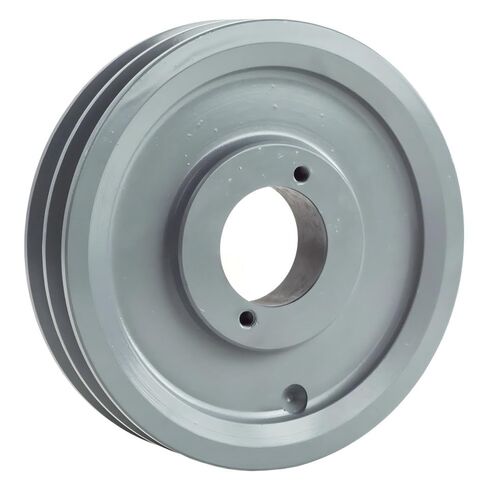 ضاغط 2AK61H/H-7/8 بكرة أخدود مزدوجة 6 بوصة - لجزء نقل الطاقة الميكانيكية Masterdrive - استبدال بكرة حزام على شكل حرف V من الحديد الزهر/حزام قسم 4 لتر مع جلبة 7/8 بوصة - فولاذ صلب رمادي in Saudi Arabia