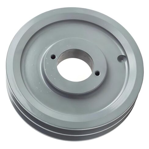ضاغط 2AK61H/H-7/8 بكرة أخدود مزدوجة 6 بوصة - لجزء نقل الطاقة الميكانيكية Masterdrive - استبدال بكرة حزام على شكل حرف V من الحديد الزهر/حزام قسم 4 لتر مع جلبة 7/8 بوصة - فولاذ صلب رمادي in Saudi Arabia