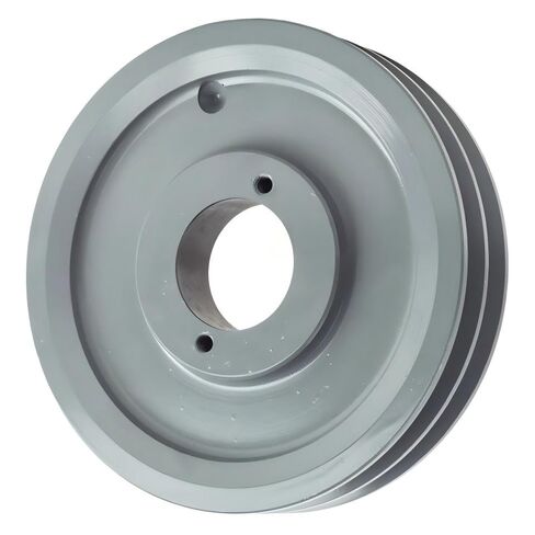 ضاغط 2AK61H/H-7/8 بكرة أخدود مزدوجة 6 بوصة - لجزء نقل الطاقة الميكانيكية Masterdrive - استبدال بكرة حزام على شكل حرف V من الحديد الزهر/حزام قسم 4 لتر مع جلبة 7/8 بوصة - فولاذ صلب رمادي in Saudi Arabia