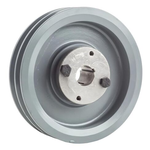 ضاغط 2AK61H/H-7/8 بكرة أخدود مزدوجة 6 بوصة - لجزء نقل الطاقة الميكانيكية Masterdrive - استبدال بكرة حزام على شكل حرف V من الحديد الزهر/حزام قسم 4 لتر مع جلبة 7/8 بوصة - فولاذ صلب رمادي in Saudi Arabia