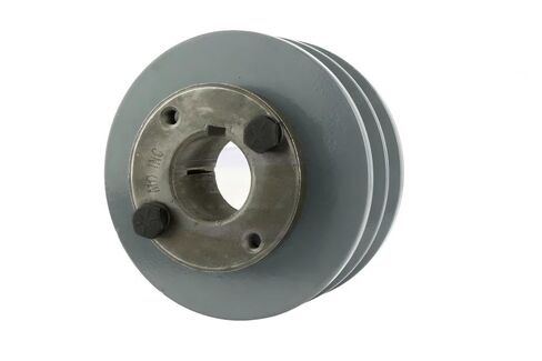 2BK40H/H1-3/8 Compressors 4" Dual Groove Pulley 2 Belt B Section 5L - for Compressors Pulley Replacement - Cast Iron Pulley - w/ 1-3/8" Sheave Bushing Gray Solid Steel - Air Compressor Parts in Saudi Arabia