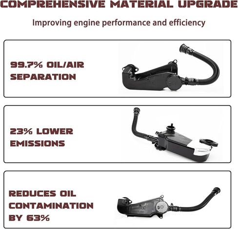 مجموعة فاصل زيت الهواء PC3Z-6A785-A متوافقة مع Ford F250 F350 F450 F550 Super Duty 2023-2024 أو 2011-2022 PCV CCV Filter 6.7L Powerstroke Diesel استبدال # PC3Z6A785A in Kuwait