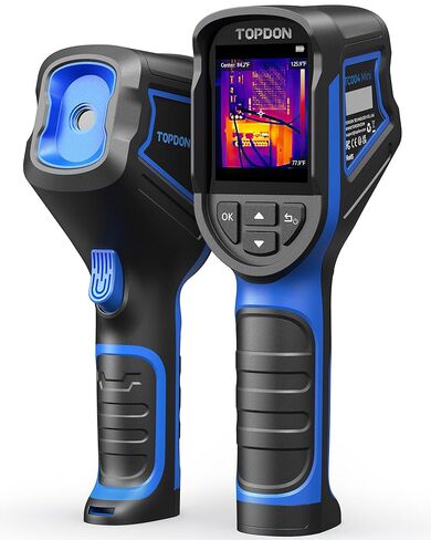TOPDON TC004 Mini Thermal Imaging Camera, 240 x 240 TISR Resolution, 15-Hour Battery Life, 128 x 128 IR Resolution, 25Hz Handheld Infrared Camera with High/Low Temp Alerts, Auto Shutdown- Blue in Kuwait