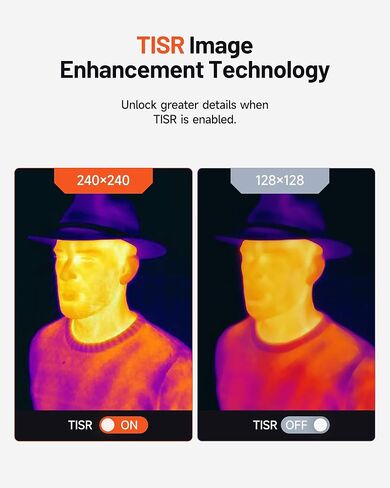 TOPDON TC004 Mini Thermal Imaging Camera, 240 x 240 TISR Resolution, 15-Hour Battery Life, 128 x 128 IR Resolution, 25Hz Handheld Infrared Camera with High/Low Temp Alerts, Auto Shutdown- Blue in Kuwait