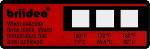 Briidea Dishwasher Temperature Labels, 3‑Temp 160°F/170°F/180°F Sanitizing Strips for Dishwashers, Waterproof Temperature Stickers, 24‑Pack in Saudi Arabia