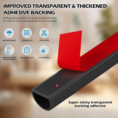 20FT الطقس تجريد ختم الباب - ذاتية اللصق الطقس شريط عازل مانع لتسرب الماء سيليكون على شكل D شريط ختم إطار الباب حشو الفجوة / نافذة عازلة للصوت in Kuwait