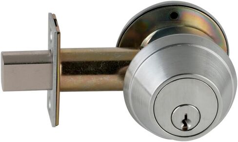 Schlage B662P 626 S123 Grade 1 Double Cylinder Deadbolt 2-3/4 Backset Conventional 6-Pin Cylinder Keyed 5 S123 Keyway Satin Chrome Finish in Saudi Arabia