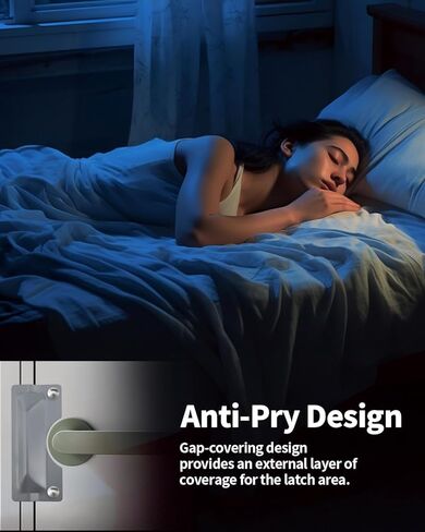 Door Latch Guard, 2 PCS 3" x 7" Door Latch Cover & Door Latch Plate, Carbon Steel Door Security Plate for Outswinging Doors, Easy Installation in Kuwait