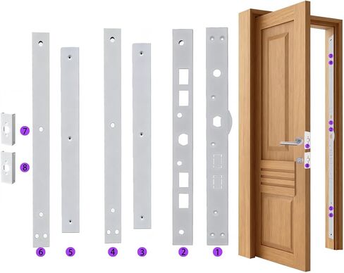 Door Reinforcement for Jamb Door Frame with Extra Heavy Duty Striker Plate in White Finish in Kuwait