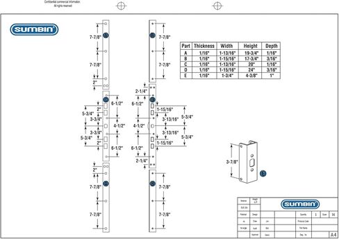 Door Reinforcement for Jamb Door Frame with Extra Heavy Duty Striker Plate in White Finish in Kuwait